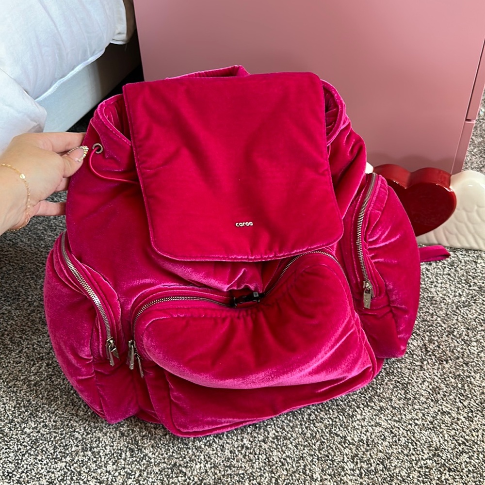 Pink Velvet Free People Backpack